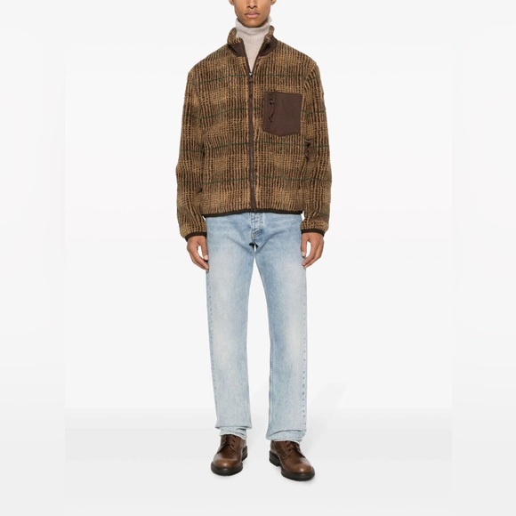 Ralph Lauren Men's Glen Plaid Pile Fleece Jacquard Jacket- Size : XL - Picture 3 of 13